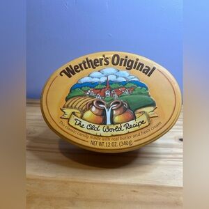 Empty Vintage Werther’s Original “The Old World Recipe” Metal Tin